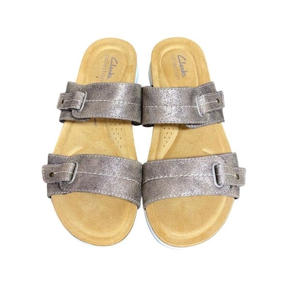 Clarks Collection April Dusk Bronze Metallic Sz 8.5 - Picture 2 of 4